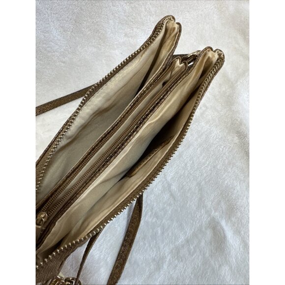 Carolina Hill Women’s Crossbody Multi Compartment Zipper Slots Faux Snakeskin - Picture 7 of 12